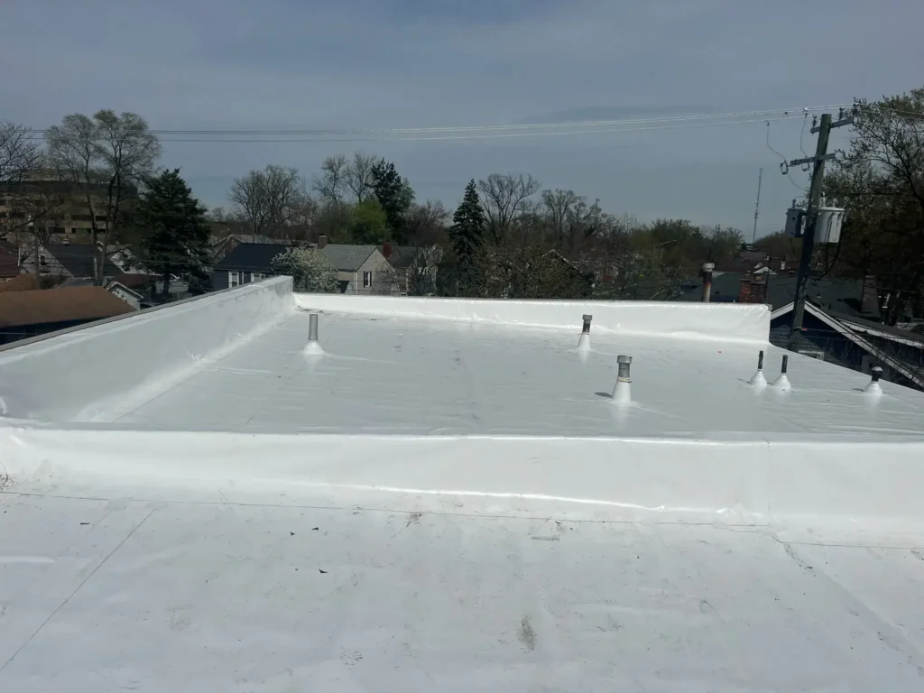 New PVC commercial roof