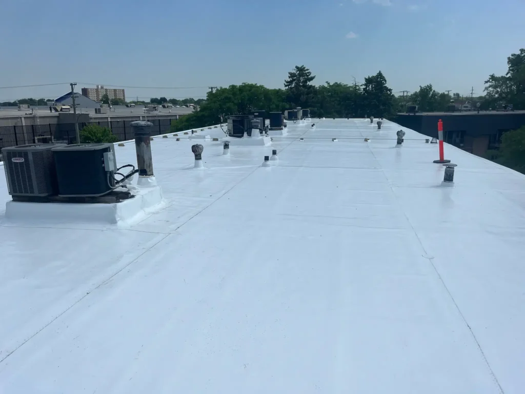 New PVC commercial roof