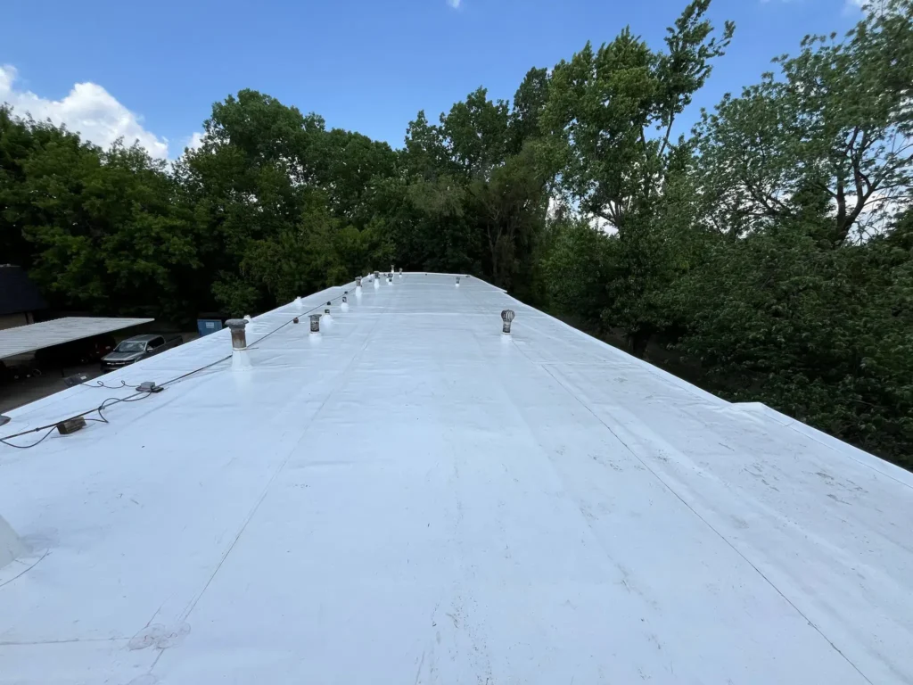 New PVC commercial roof