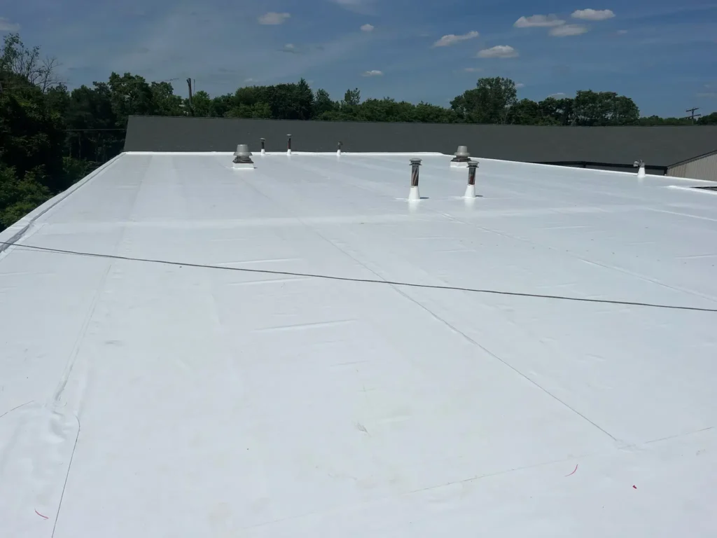New PVC commercial roof