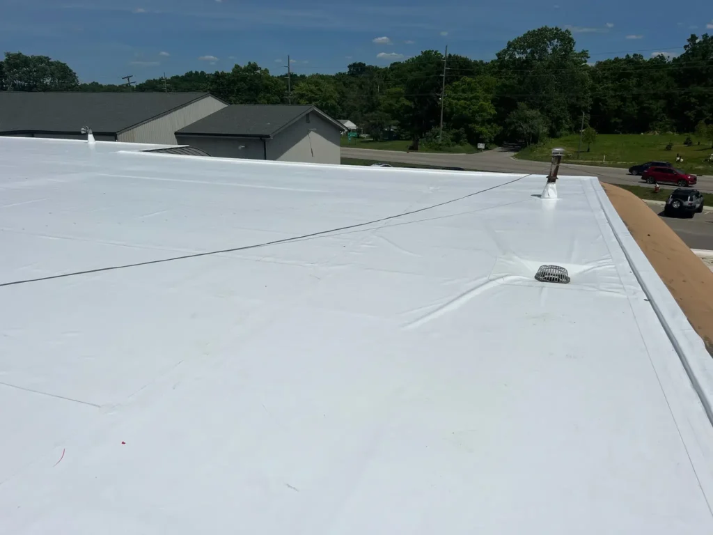 New PVC commercial roof