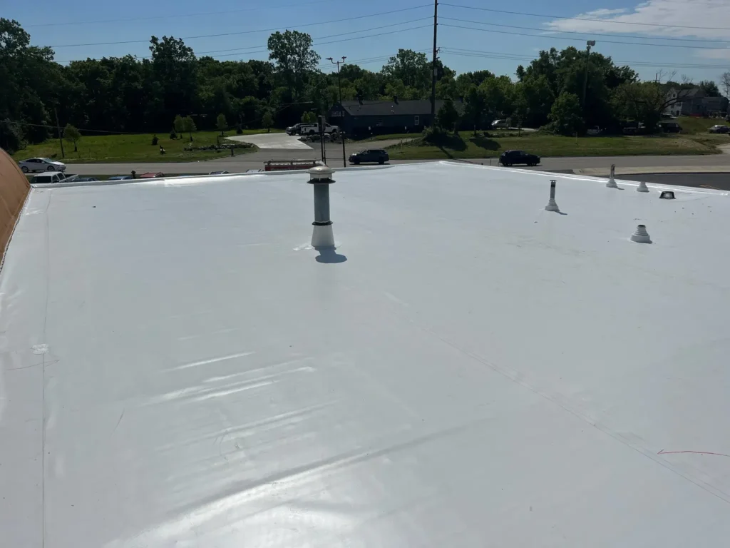 New PVC commercial roof