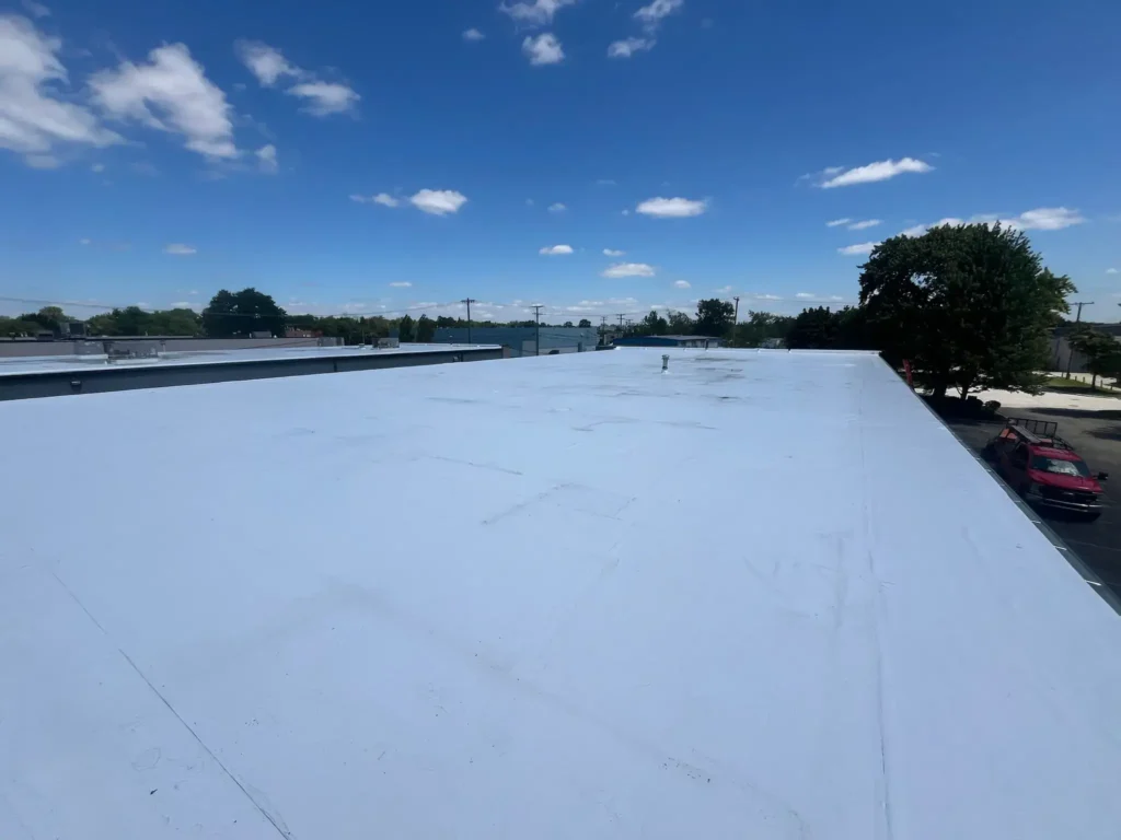 New PVC commercial roof