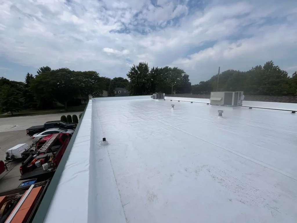 New PVC commercial roof