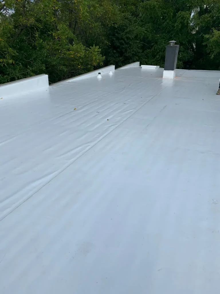 New PVC commercial roof