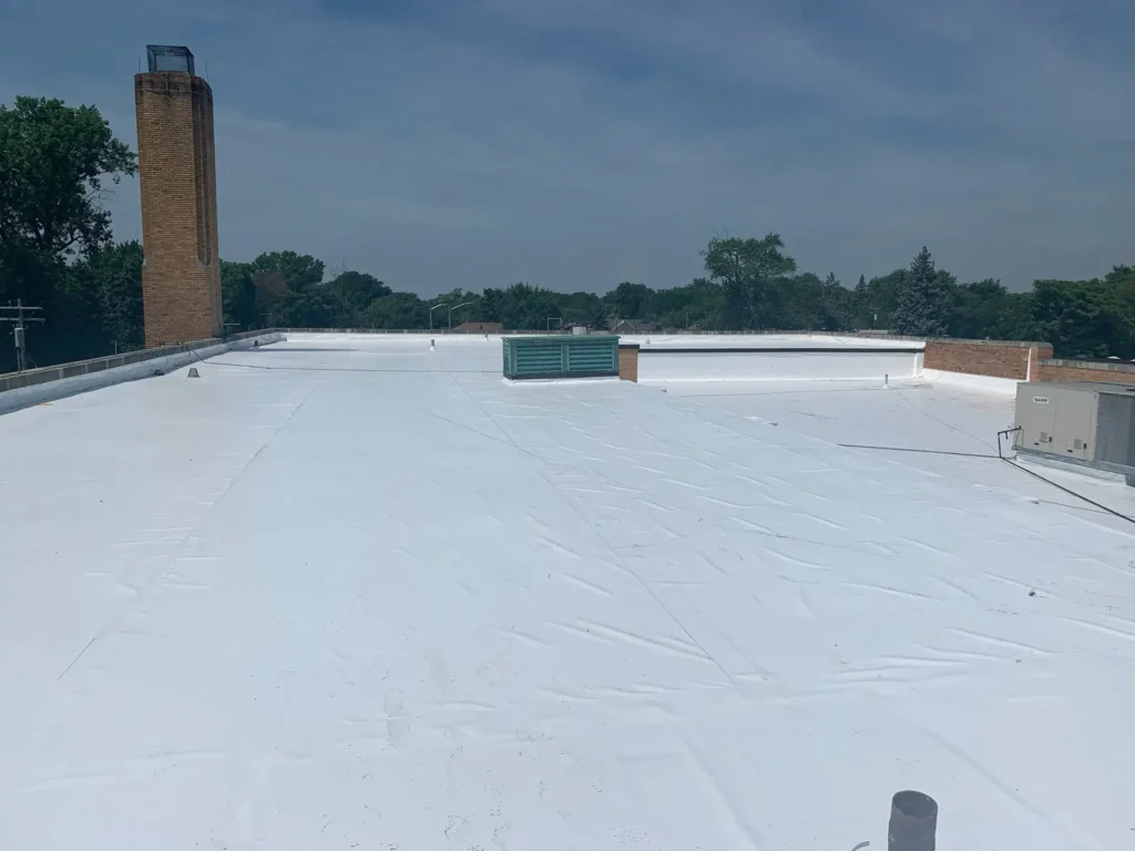New PVC commercial roof