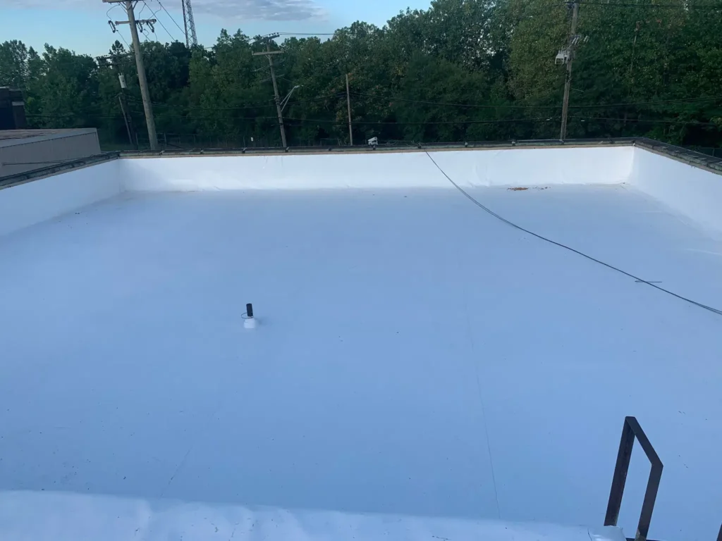 New PVC commercial roof
