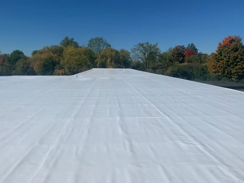 New PVC commercial roof