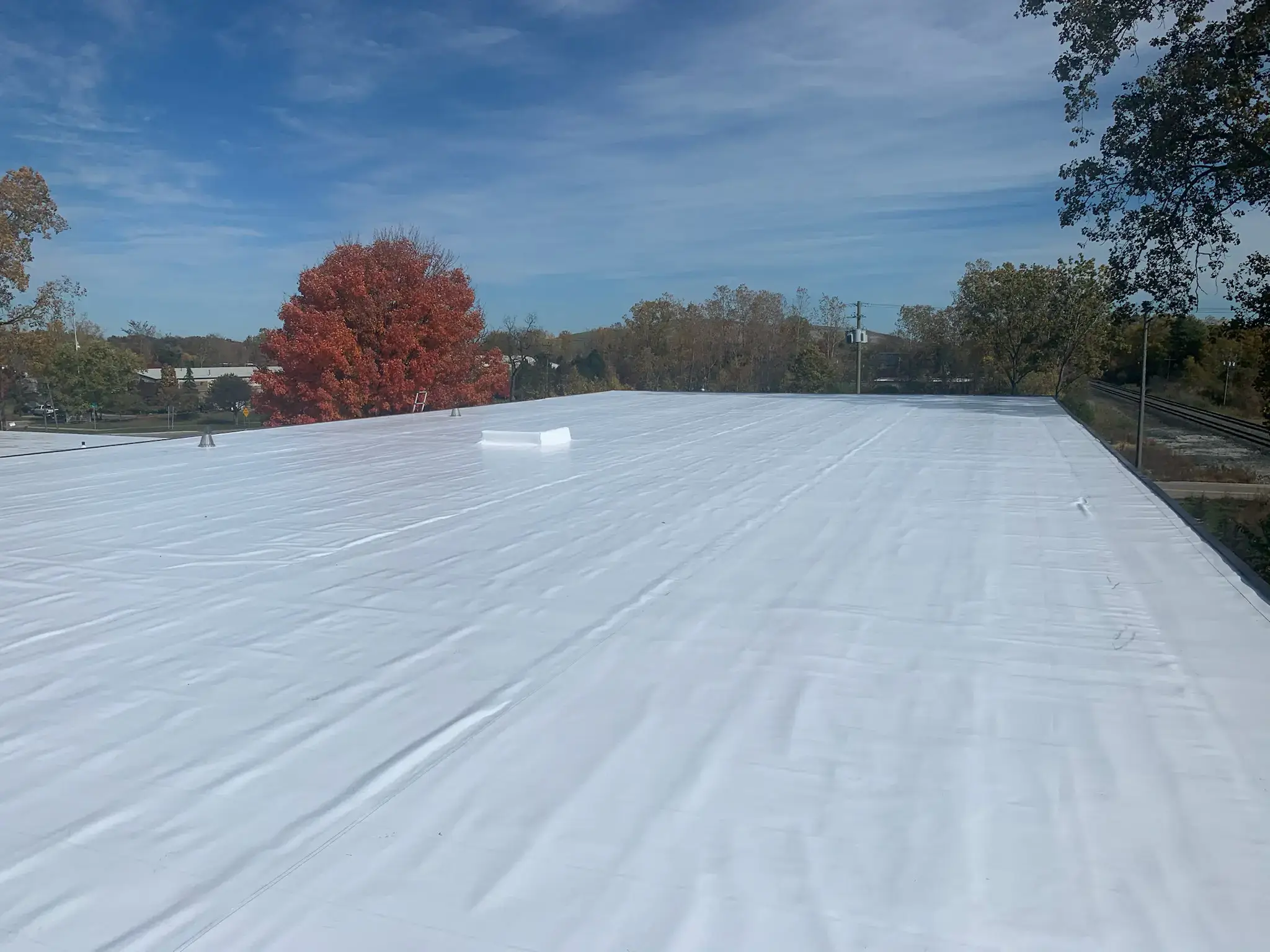 New PVC commercial roof