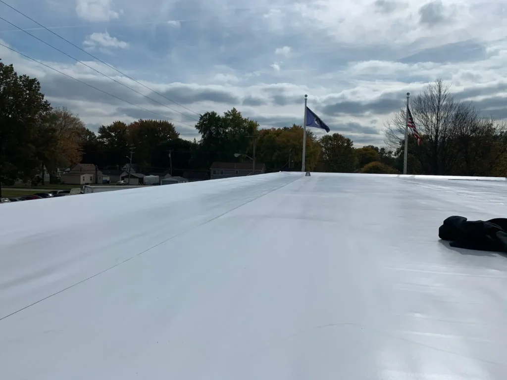 New PVC commercial roof