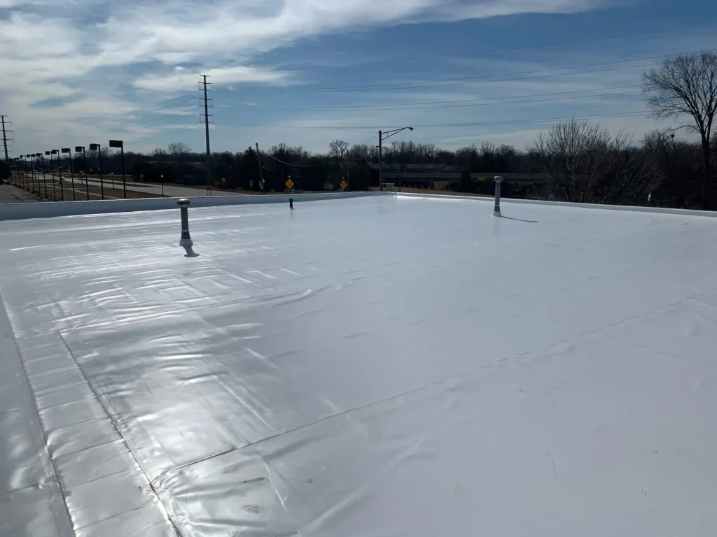 New PVC commercial roof