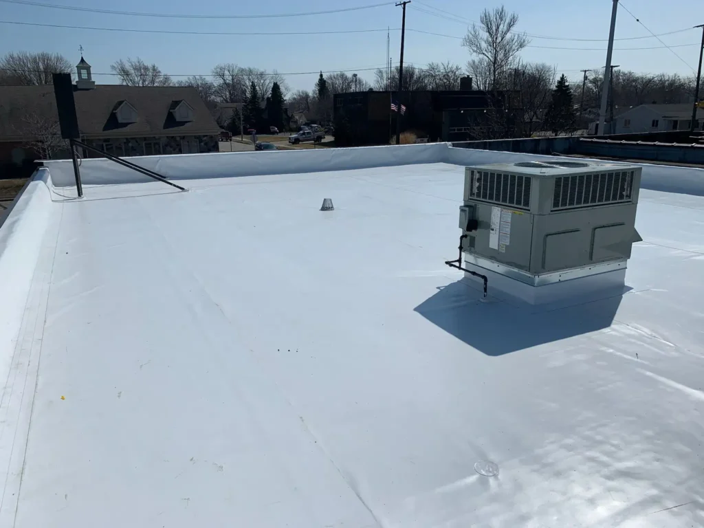 New PVC commercial roof