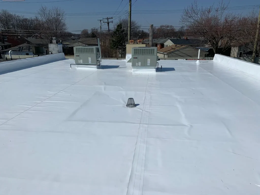New PVC commercial roof
