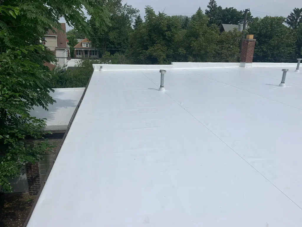 New PVC commercial roof