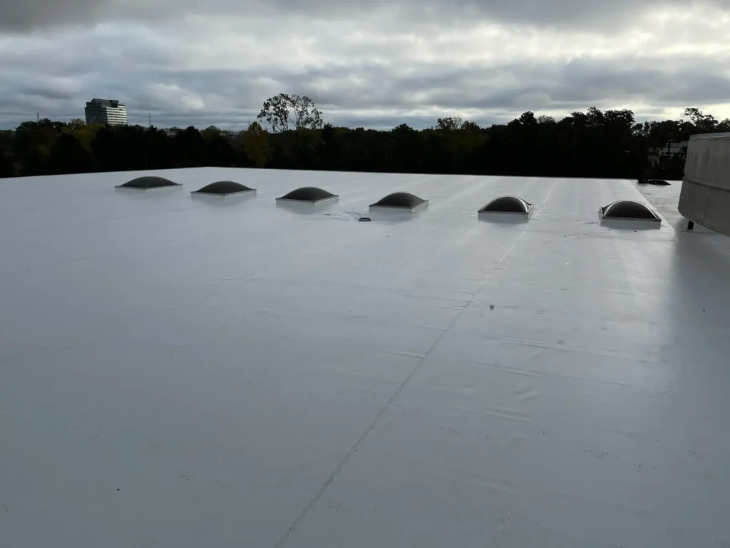 New PVC commercial roof