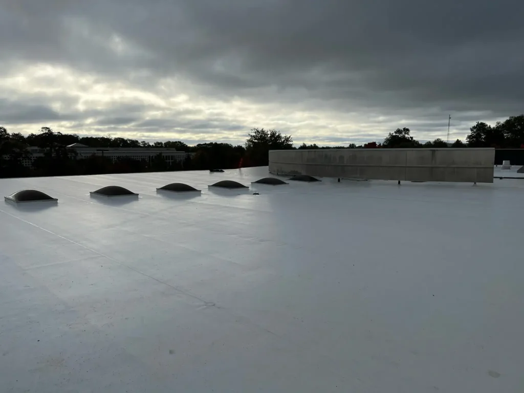 New PVC commercial roof