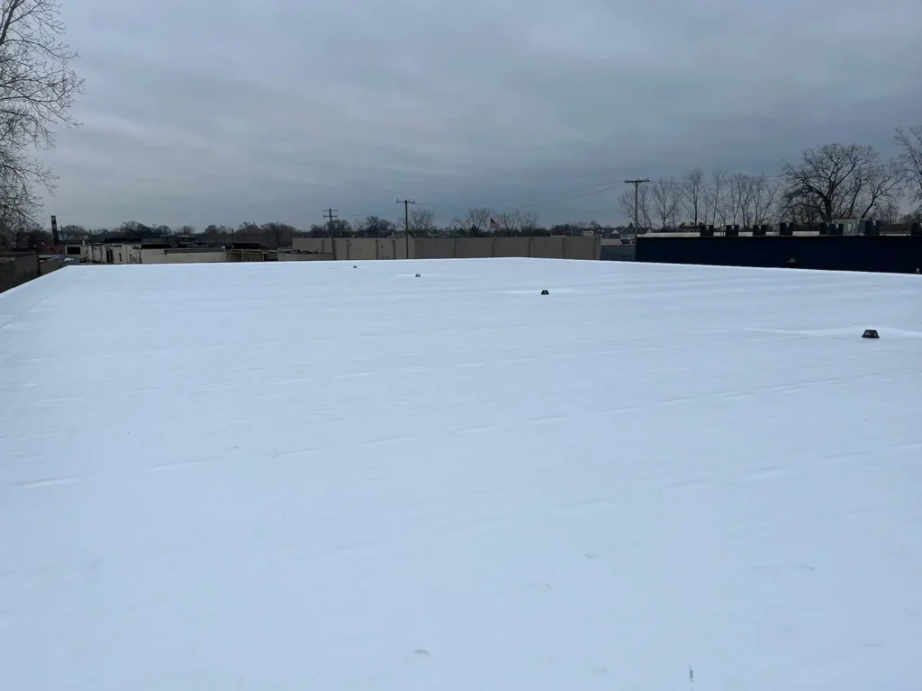 New PVC commercial roof