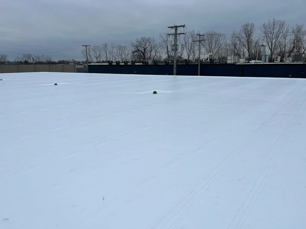 New PVC commercial roof