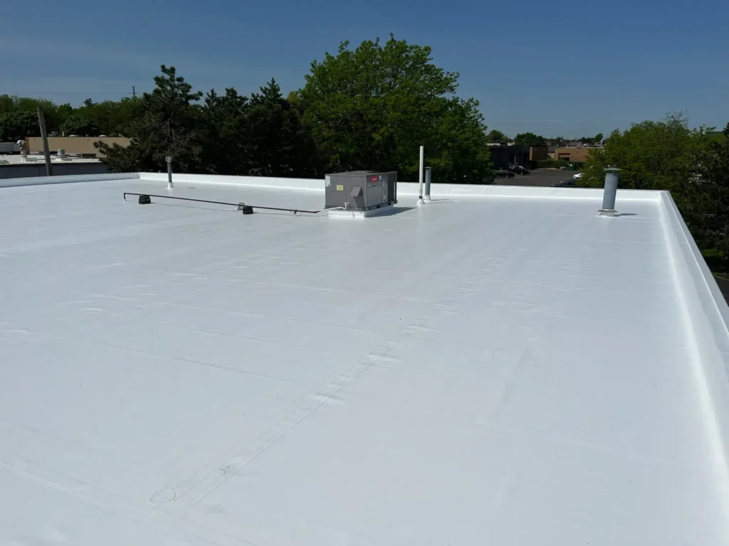 New PVC commercial roof