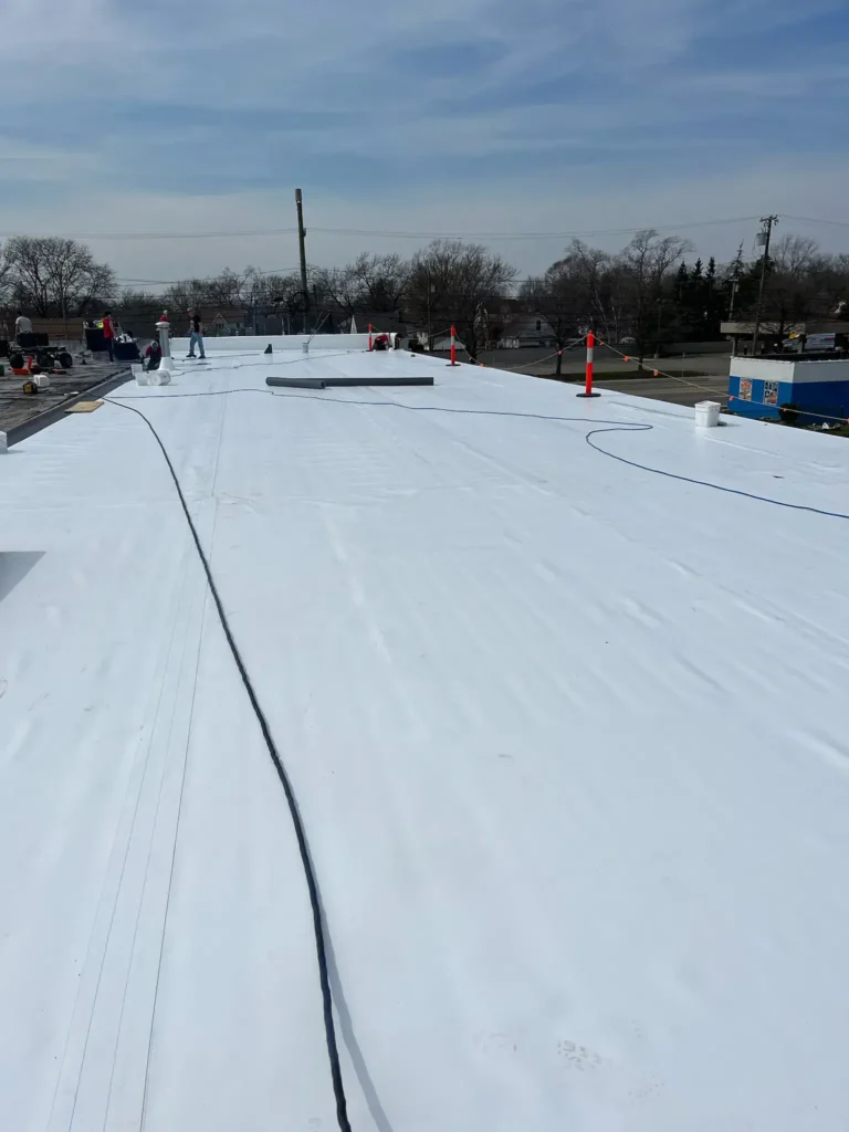 Summit Commercial Roofing professionals working on a new roof