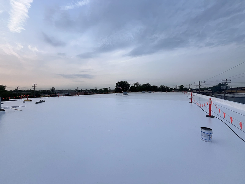 New PVC commercial roof