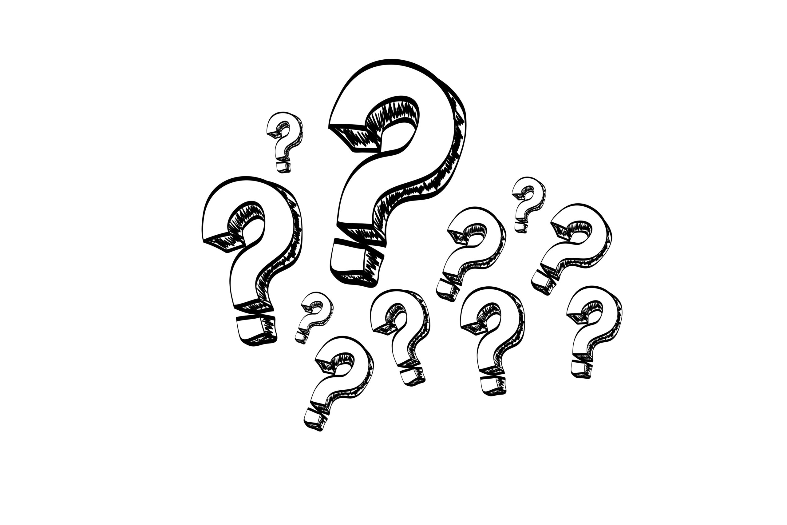 Question mark isolated on a white background