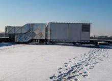 Build up of snow on a Commercial roof